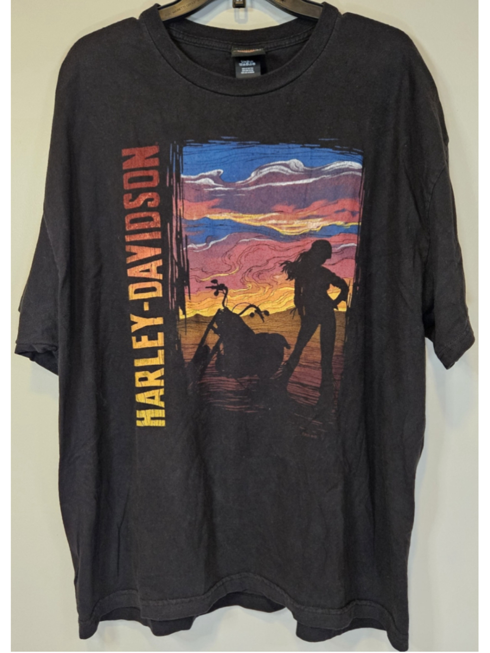 2011 Harley Davidson Red Rock Las Vegas T Shirt 2XL Faded Black Biker